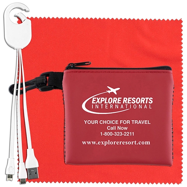 TechMesh Hang Pro Mobile Charging Cable Kit in Mesh Pouch - Image 7