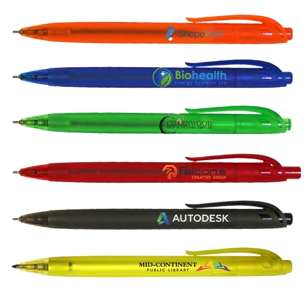 Halcyon® Translucent Click Pen, Full Color Digital - Image 1