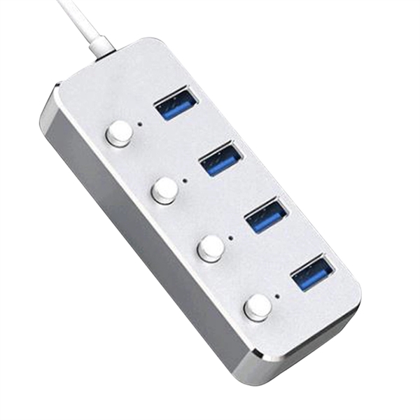 USB 3.0 Hub Aluminum 4 Ports Individual Power Control - Image 7