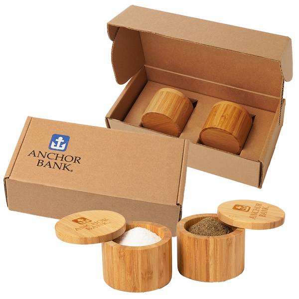Bamboo Slide-Lid Container Gift Box Set - Image 1