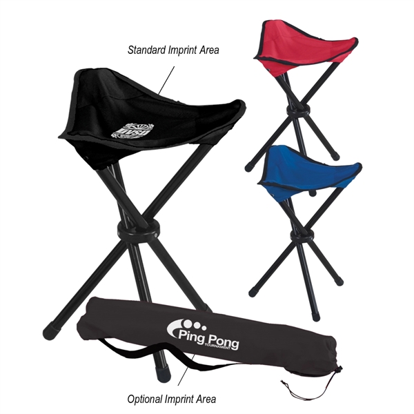 Folding Tripod Stool With Carrying Bag - Image 1