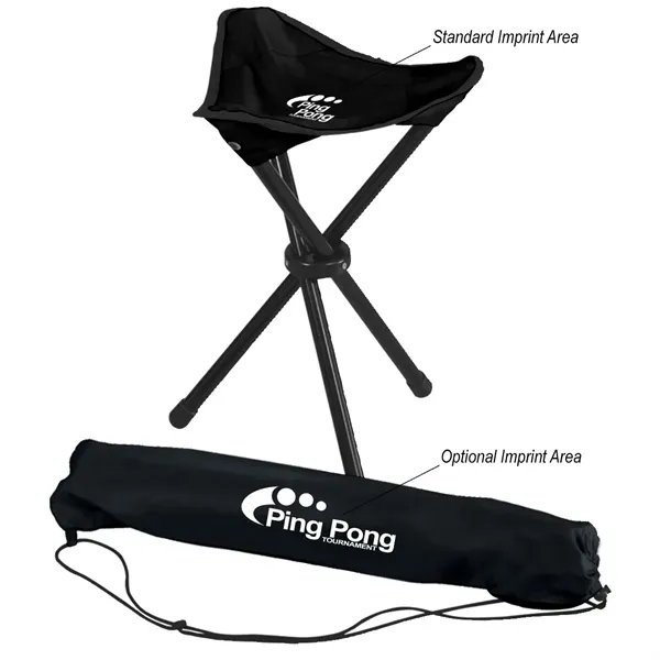 Folding Tripod Stool With Carrying Bag - Image 2