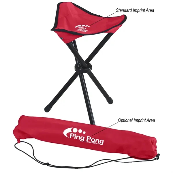 Folding Tripod Stool With Carrying Bag - Image 3