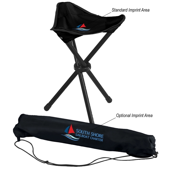 Folding Tripod Stool With Carrying Bag - Image 5