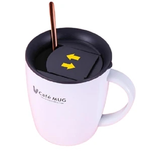 13 Oz Stainless Steel Coffee Mug with Lid