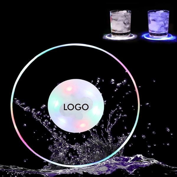 LED Clear Drink Coaster - Image 1