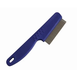 Plastic handle flea comb