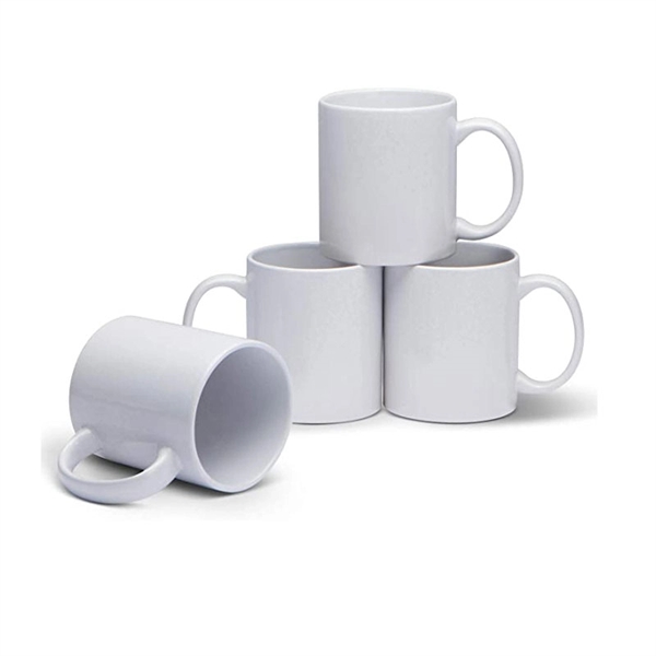 White Plain Ceramic Mug -12 OZ     - Image 1