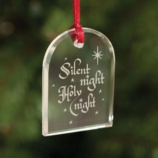 Personalized Holiday Jade Ornament - Domed Tablet - Image 3