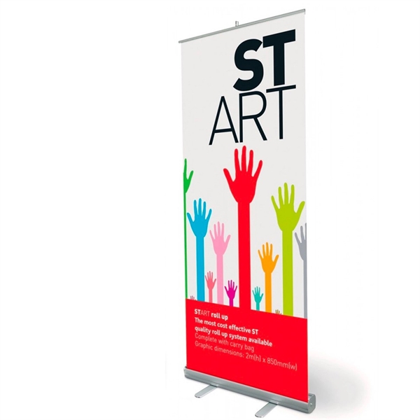 33" x 79" Aluminum Retractable Roll Up Banner Stand - Image 4