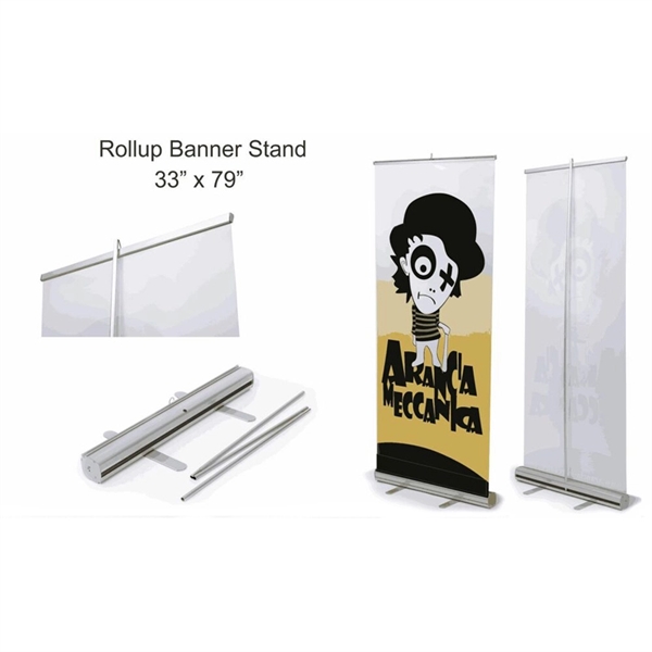 33" x 79" Aluminum Retractable Roll Up Banner Stand - Image 5