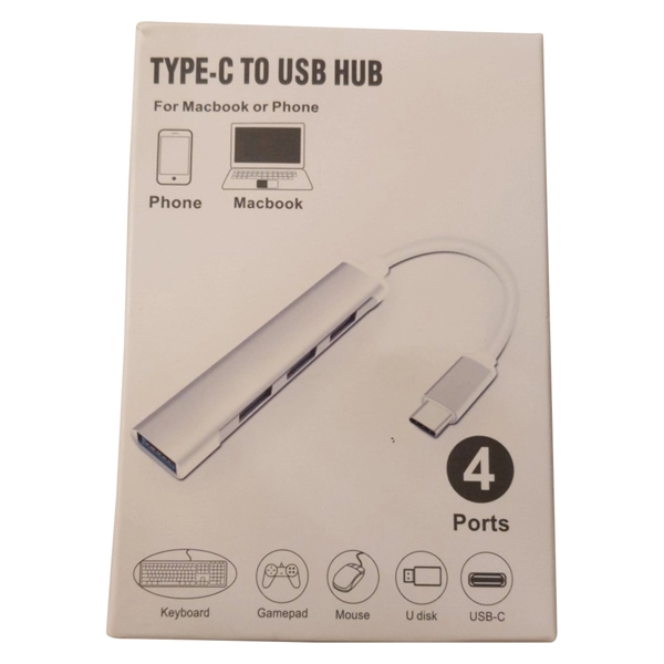 Ultra Slim Type C USB 3.0 Hub 4 Ports Works with MacBook, Ph - Image 7