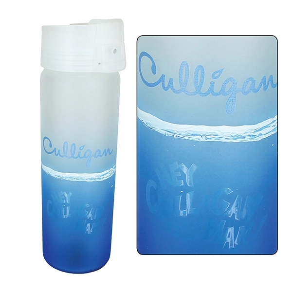 20 oz. Halcyon® Frosted Glass Bottle with Flip Top Lid, FCD - Image 4