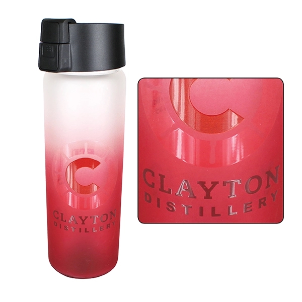 20 oz. Halcyon® Frosted Glass Bottle with Flip Top Lid, FCD - Image 6
