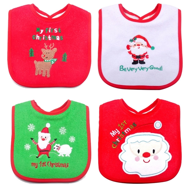 Cloth Baby Bibs Christmas Theme     - Image 1