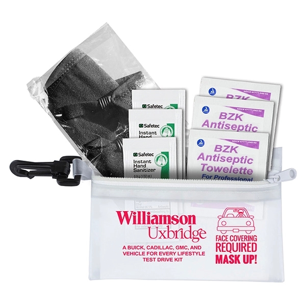 7 Piece Wellness Kit in Translucent Zipper Storage Pouch - Image 2