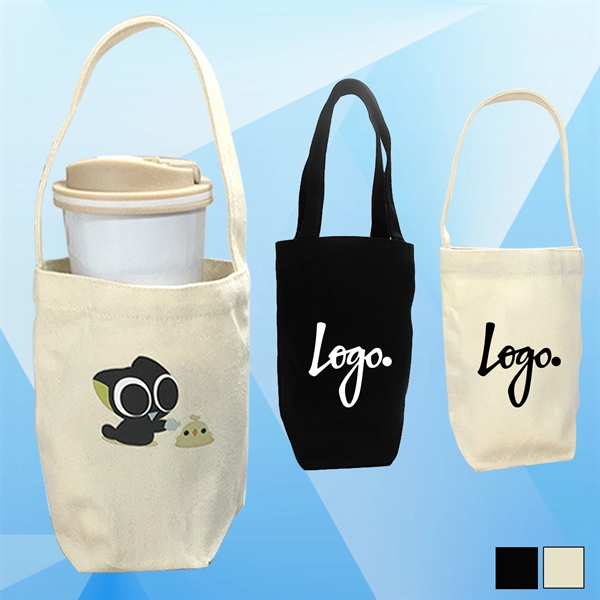 Canvas Cup Sleeve w/ A Handle Tote Bag - Image 1