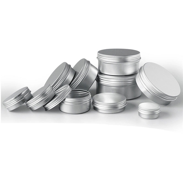 Aluminum Empty Round Tins with Lids      - Image 1