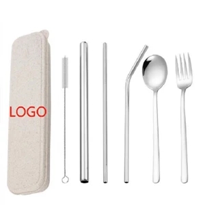 Stainless Steel Utensils with Case Set of 6