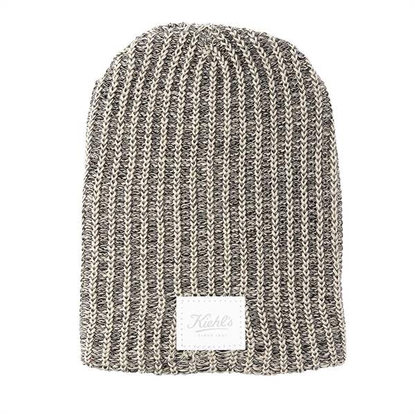 HABERDASHER 100% Cotton Knit Beanie with Leather Patch - Image 7