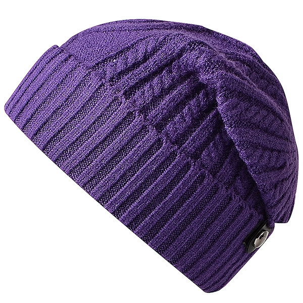 Knitted Beanie Hat/Cap w/ Buckle - Image 5