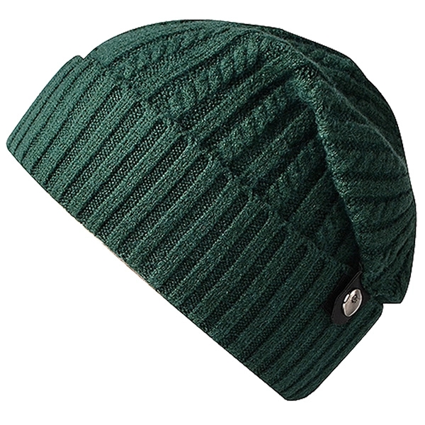 Knitted Beanie Hat/Cap w/ Buckle - Image 6