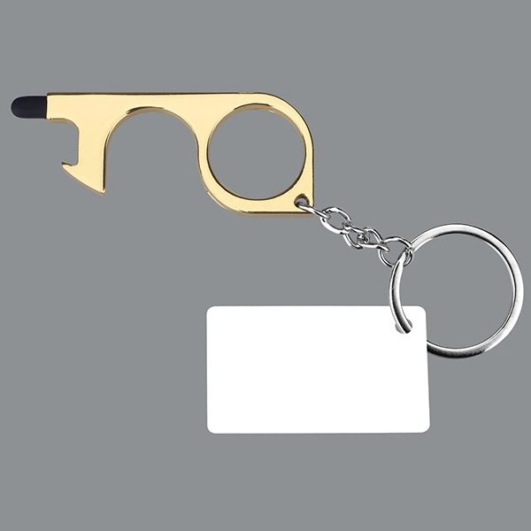 PPE No-Touch Door/Bottle Opener w/ Card Key Chain - Image 2