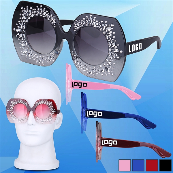 Fashion Sunglasses w/ Flower Design - Image 1