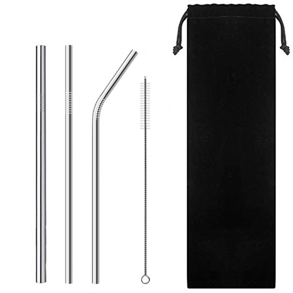 Stainless Steel Straws With Pouch