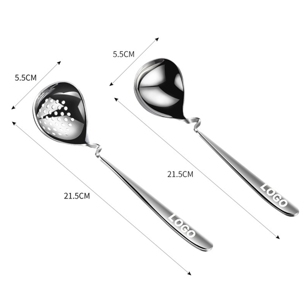 304 Stainless Steel 2 Pieces Spoon and Soup Ladle Set     - Image 3