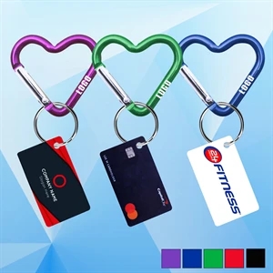 PPE Heart Shaped Carabiner w/ Mini Card Key Chain