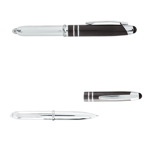 Executive 3-in-1 Metal Pen Stylus with LED Light - Image 11