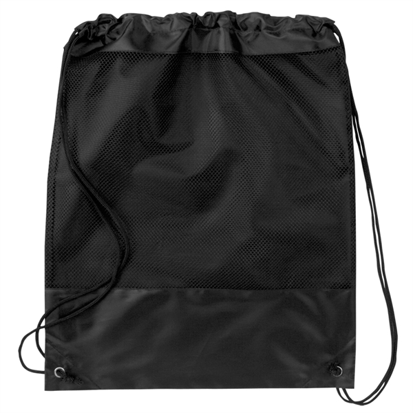 Mesh Panel Drawstring Backpack - Image 6