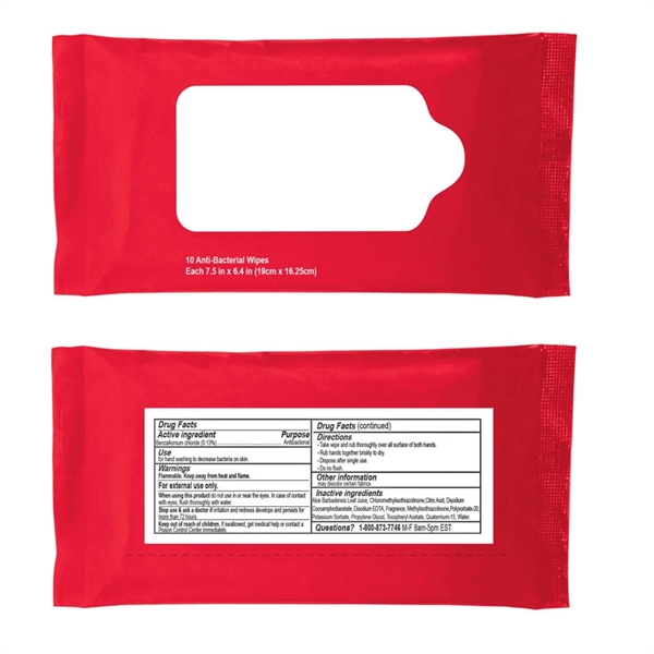 Sanitizer Wet Wipes in Re-sealable Pouch - 10 PC - Image 8
