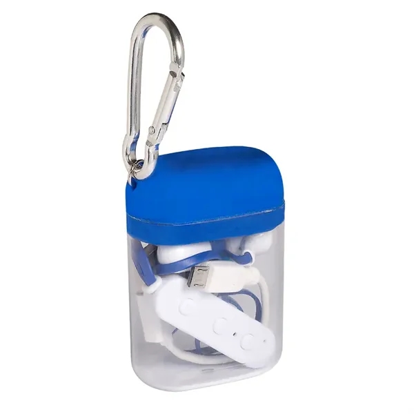Budget Wireless Earbuds in Carabiner Case - Image 3