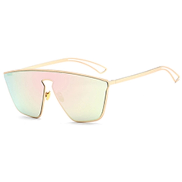Checker Sunglasses w/ Colorful Lens - Image 4