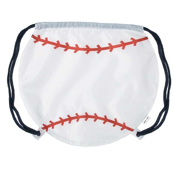 GameTime!® Baseball Drawstring Backpack - Image 3