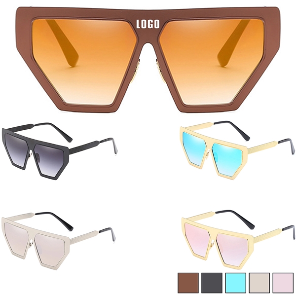 Full Frame Sunglasses w/ Colorful Lens - Image 1