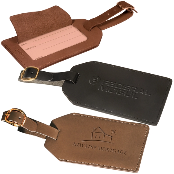 Grand Central Luggage Tag (Sueded Full-Grain Leather) - Image 1