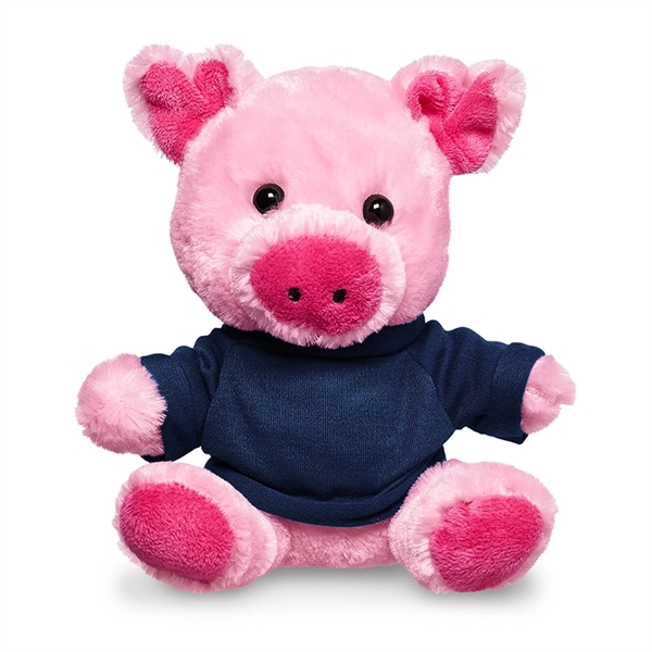 7" Plush Pig with T-Shirt - Image 14