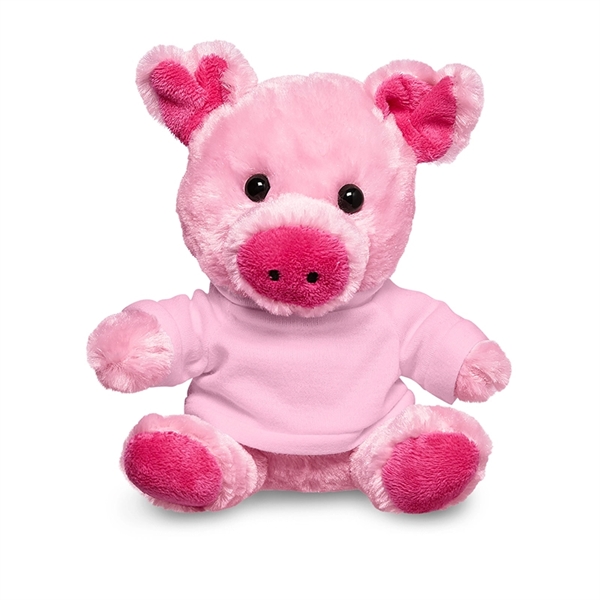7" Plush Pig with T-Shirt - Image 18