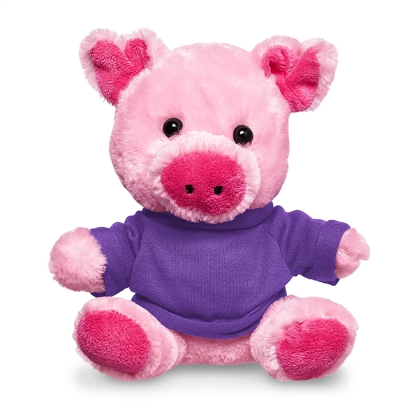 7" Plush Pig with T-Shirt - Image 19