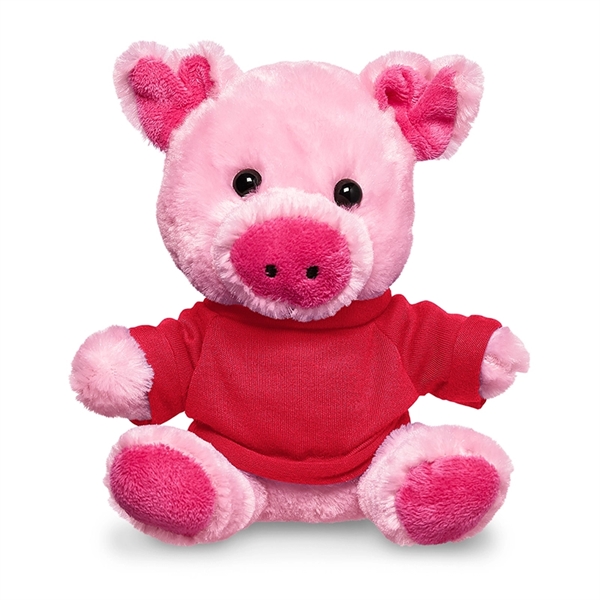7" Plush Pig with T-Shirt - Image 20