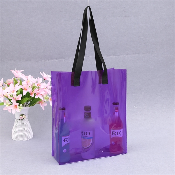 Purple-Clear Stadium Tote Bag     - Image 2
