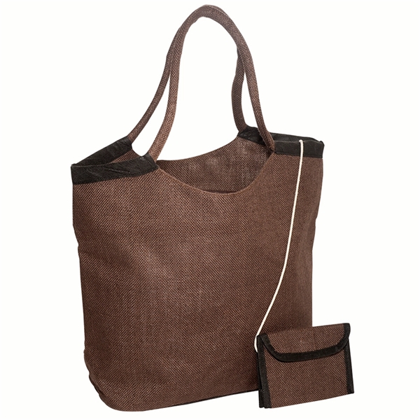 Market Jute Tote with Wallet - Image 2