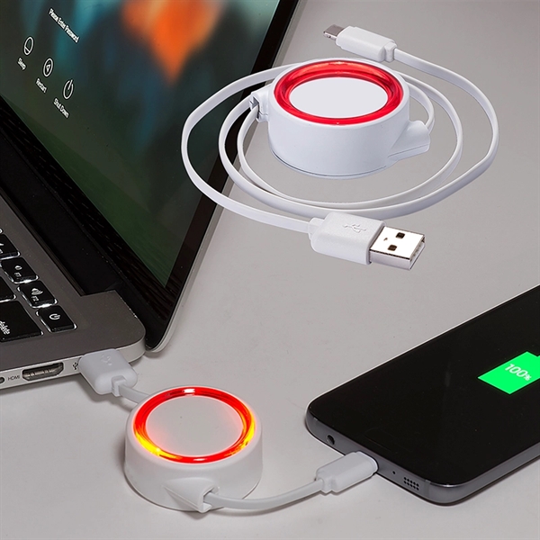 LED Micro USB Retractable Cord - Image 3