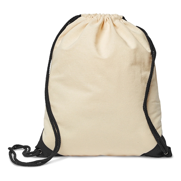 5 oz. Cotton Ridge Accent Corner Drawstring Backpack - Image 5