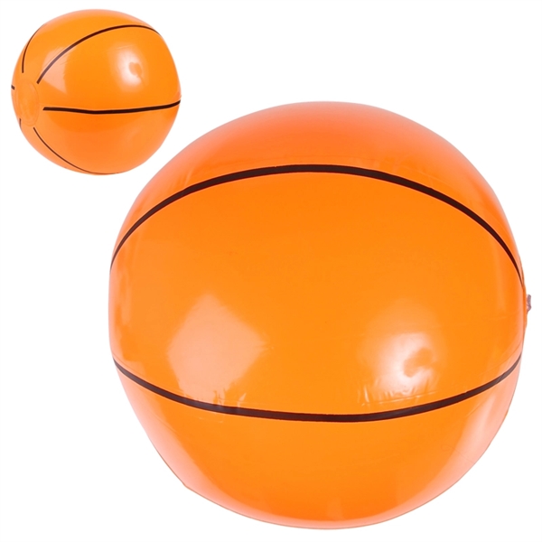 14" Basketball Beach Ball - Image 3