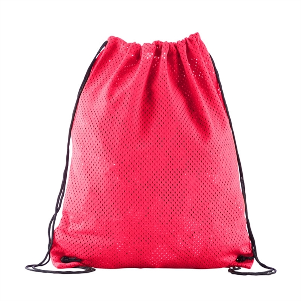 Sports Jersey Mesh Drawstring Backpack - Image 11