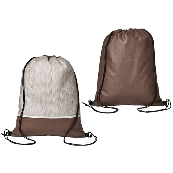 Delphine Non-Woven Drawstring Backpack - Image 6